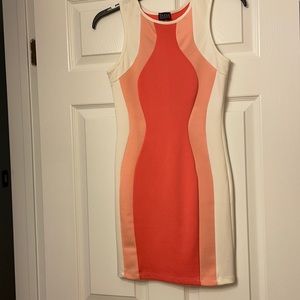 Peach colored dress